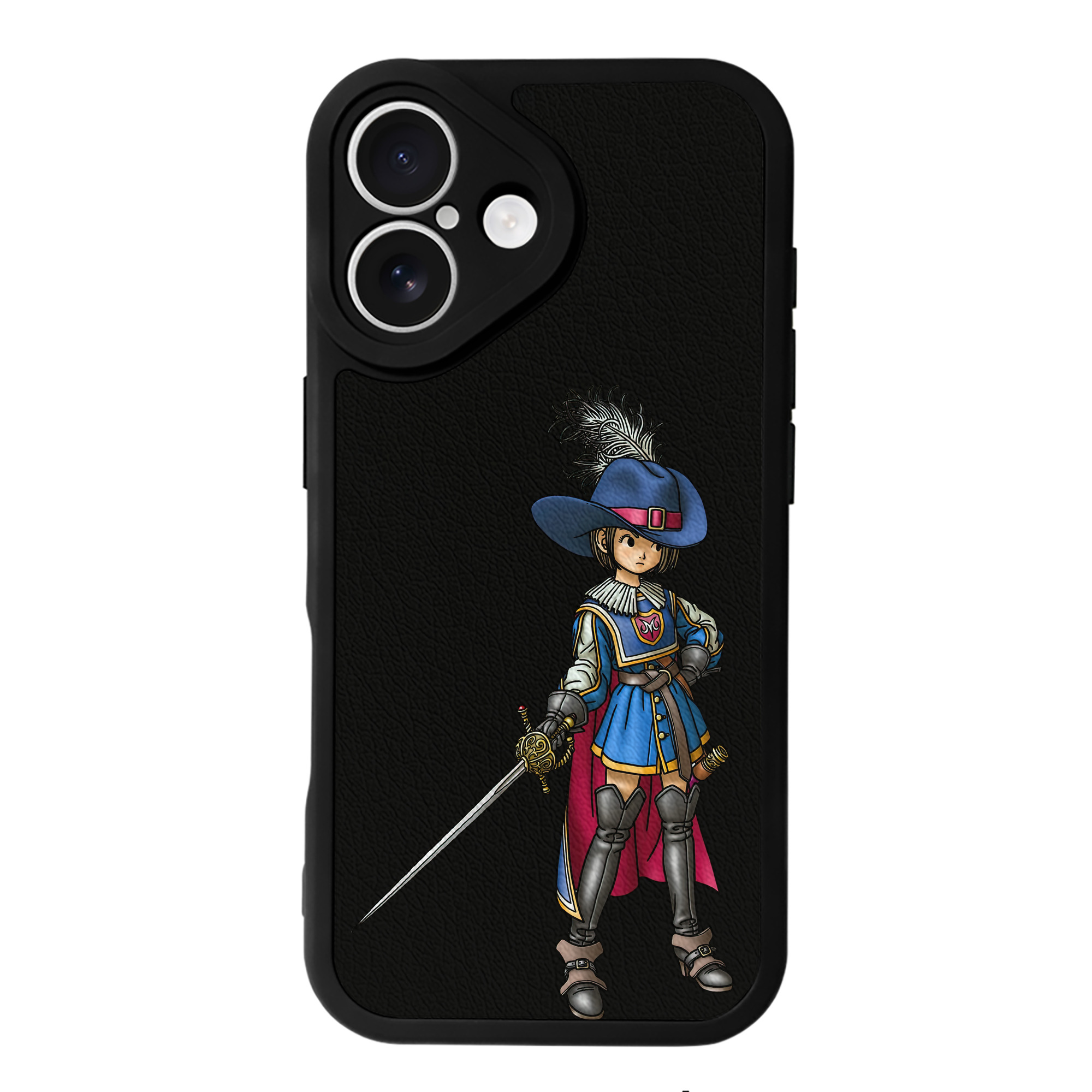 （画像用） ドラゴンクエスト Doragon Kuesuto Dragon Quest 【iPhone 16シリーズ対応】シリコンスマホケース（レザー調） 材質：シリコン